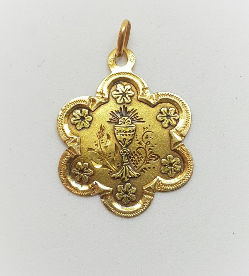 médaille or baptême